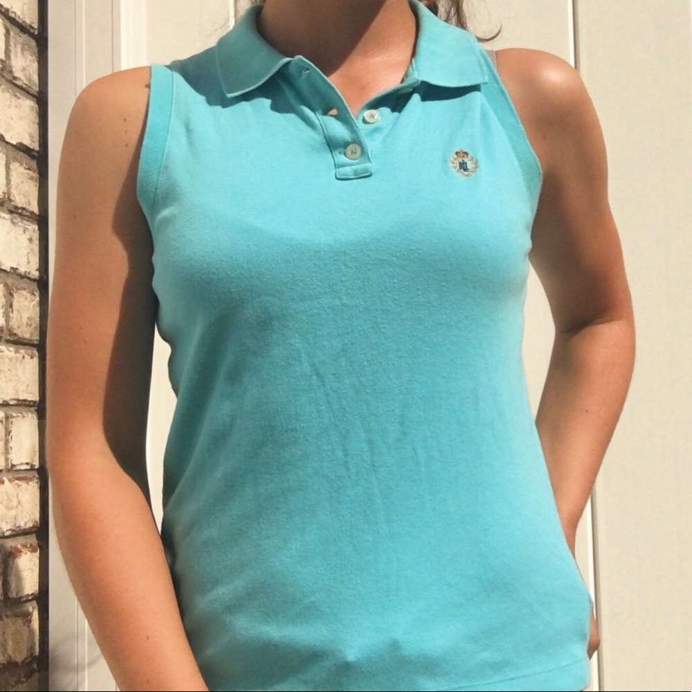 ralph lauren turquoise tank top